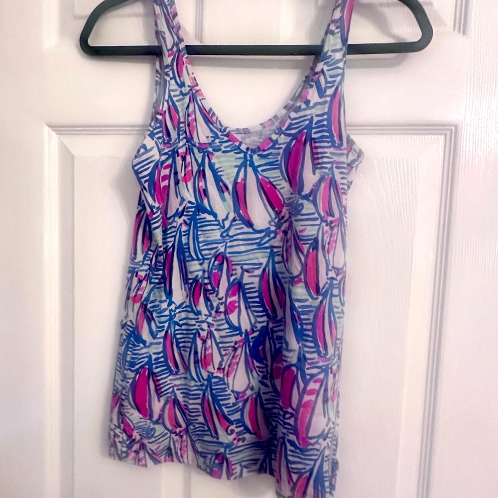 Lilly Pulitzer Boat pattern tank. Size S.